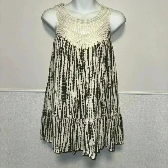 Gimmicks Tie Dye Woven Crinkle Tunic Tank Top XS - Picture 1 of 9